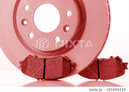 brake pads on white background with 101694438