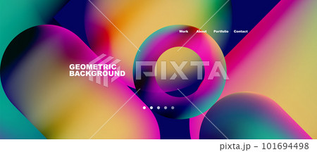 Abstract circles and round shapes landing page background. Vector Illustration For Wallpaper, Banner, Background, Card, Book Illustration, landing page. Pattern design concept Abstract circles and round shapes landing page background. Vector Illustration For Wallpaper, Banner, Background, Card, Book Illustration, landing page. Pattern design concept 101694498