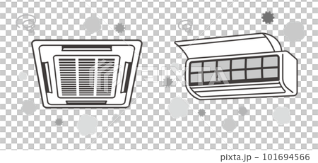 埃で汚れたエアコンのベクターイラスト素材/業務用/掃除 埃で汚れたエアコンのベクターイラスト素材/業務用/掃除 101694566