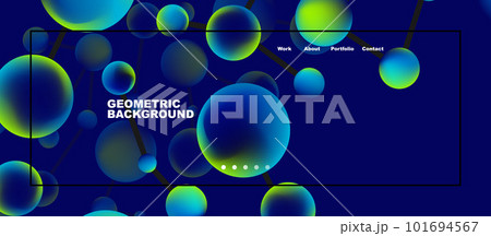 Line points connections geometric abstract background 101694567