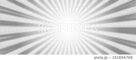 Sun rays halftone background. White and grey radial abstract comic pattern. Vector explosion abstract lines backdrop Sun rays halftone background. White and grey radial abstract comic pattern. Vector explosion abstract lines backdrop 101694708