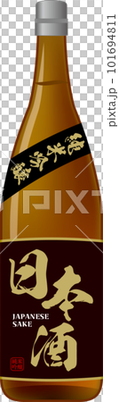棕色 1.8L 瓶裝日本清酒正面 101694811