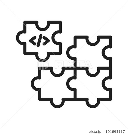 Piece of Code icon vector image. Suitable for...のイラスト素材 [101695117] - PIXTA