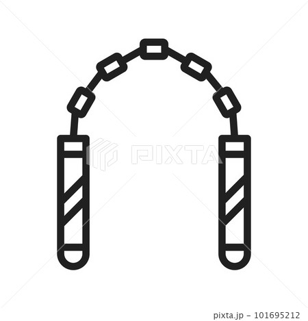Nunchaku icon vector image. Suitable for mobile apps, web apps and print media. 101695212