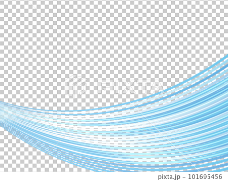 Gradation frame of abstract image of refreshing wind and waves_light blue 101695456