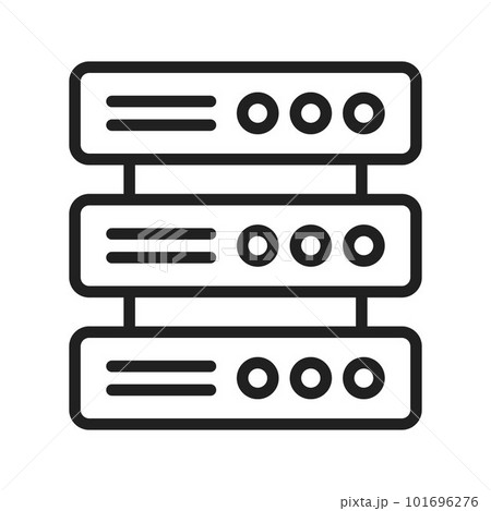 Multiple Servers icon vector image. Suitable for mobile apps, web apps and print media. 101696276