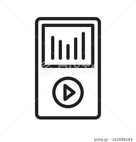 Mp3 Player icon vector image. Suitable for mobile apps, web apps and print media. Mp3 Player icon vector image. Suitable for mobile apps, web apps and print media. 101696283