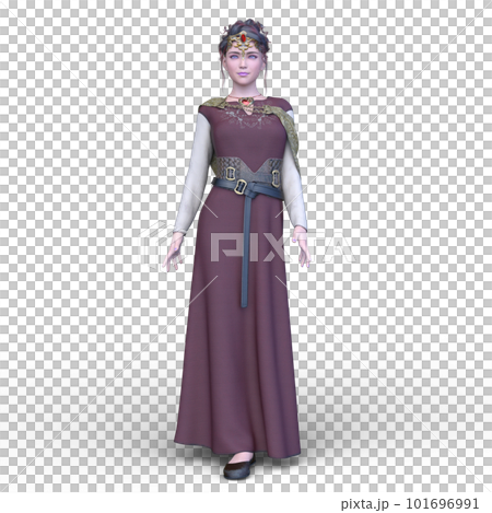 ロングドレスの女性 101696991