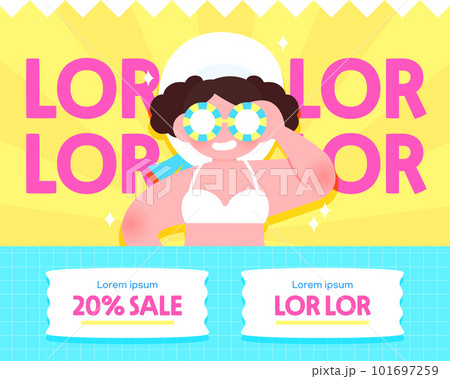 welcome summer Shopping Event Template 101697259