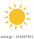 Yellow sun icon vector flat illustration 101697501