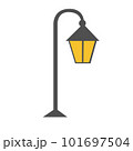 Old street lamp with glass. Vector illustration 101697504