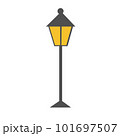 Old street lamp with glass. Vector illustration 101697507