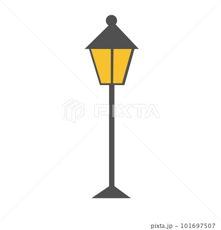 Old street lamp with glass. Vector illustration 101697507