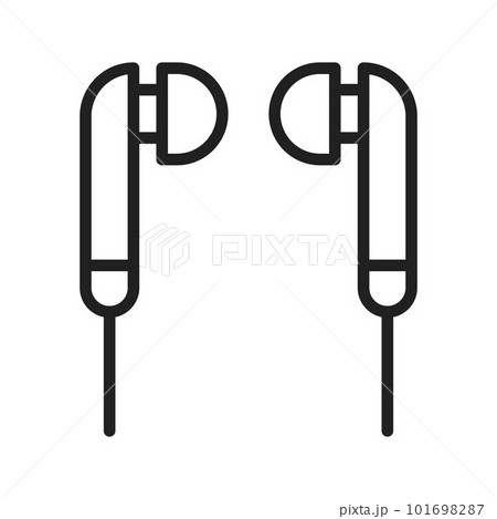 Earphones icon vector image. Suitable for mobile apps, web apps and print media. 101698287