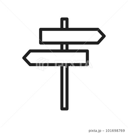 Direction Board icon vector image. Suitable for mobile apps, web apps and print media. Direction Board icon vector image. Suitable for mobile apps, web apps and print media. 101698769