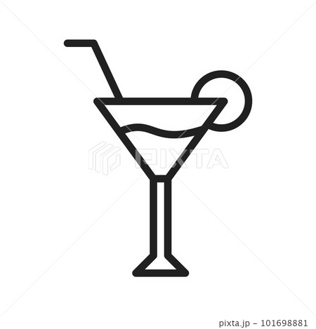 Cocktail glass icon vector image. Suitable for mobile apps, web apps and print media. Cocktail glass icon vector image. Suitable for mobile apps, web apps and print media. 101698881