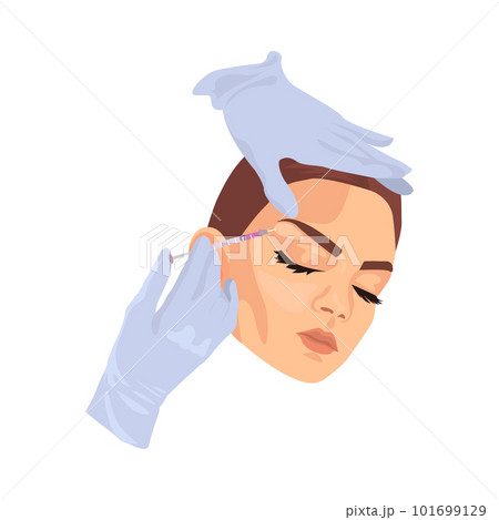 Breast lift illustration in color cartoon style. Editable vector graphic design. 101699129