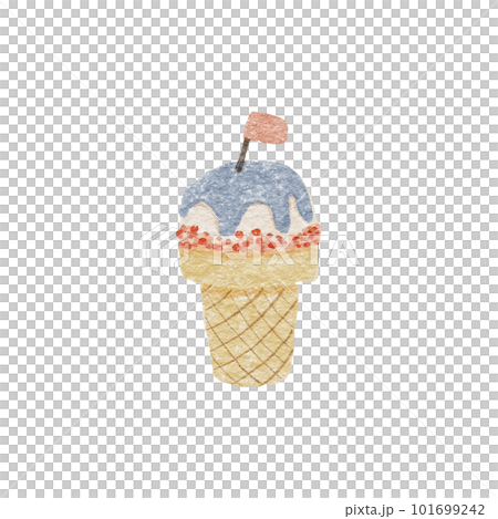 Watercolor illustration ice cream. Calm colors. On isolated background. Can be used for stationery design, clothing print, phone case design, phone screen wallpaper Watercolor illustration ice cream. Calm colors. On isolated background. Can be used for stationery design, clothing print, phone case design, phone screen wallpaper 101699242