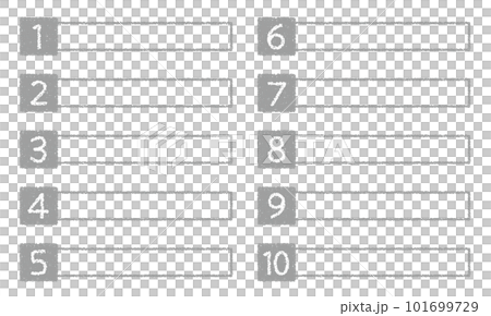 帶數字的蠟筆材料標題設計集 101699729