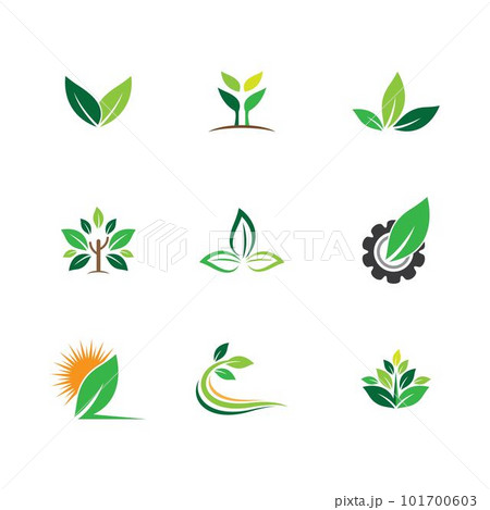 Leaf symbol vector icon Leaf symbol vector icon 101700603