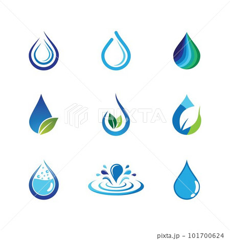 Water drop vector icon 101700624