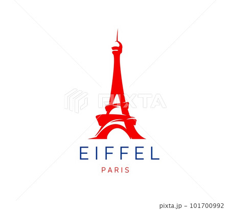 Paris Eiffel tower icon, France landmark symbol for travel and tourism, vector badge. Eiffel tower of Paris and French culture, travel attraction and sightseeing tour or company and fashion brand sign Paris Eiffel tower icon, France landmark symbol for travel and tourism, vector badge. Eiffel tower of Paris and French culture, travel attraction and sightseeing tour or company and fashion brand sign 101700992