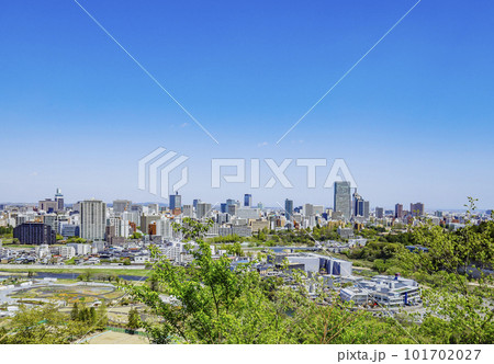 仙台市全景　青葉城址より仙台市全景 101702027