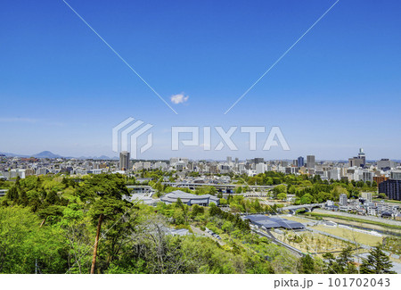 仙台市全景　青葉城址より仙台市全景 101702043