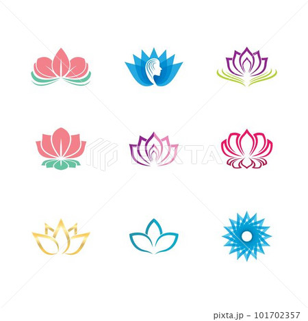 Lotus symbol vector icon 101702357
