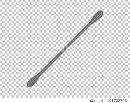 Illustration of a black cotton swab 101702768
