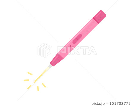 電源を入れた、LEDライト付き耳かきのイラスト 101702773