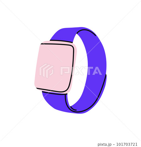 Smart watch for sports. sports equipment. Flat vector illustration isolated on white background Smart watch for sports. sports equipment. Flat vector illustration isolated on white background 101703721