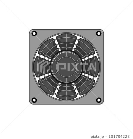 equipment cooling fan pc cartoon vector illustration 101704228