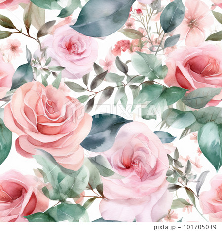 Nature rose flower pattern design line, arts. Hand drawn outline design for fabric , print, cover, banner and invitation . 101705039