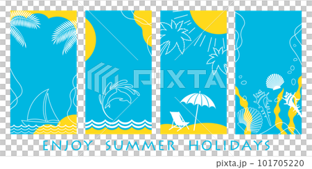 夏のカードテンプレートセット 101705220