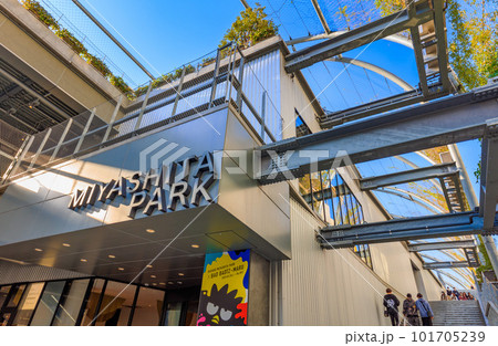 東京 渋谷の都市風景 若者で賑わうミヤシタパーク 東京 渋谷の都市風景 若者で賑わうミヤシタパーク 101705239