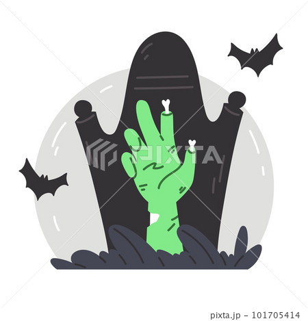 scary tombstone clipart zombie