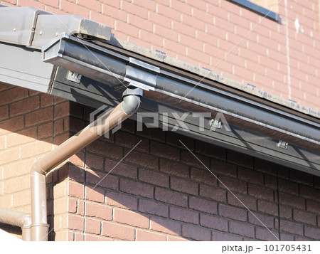 一軒家の住宅の雨樋（雨どい） 101705431