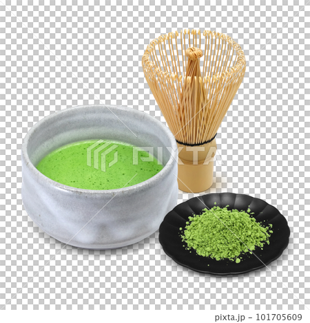 抹茶と茶筅のイラスト リアル 抹茶と茶筅のイラスト リアル 101705609