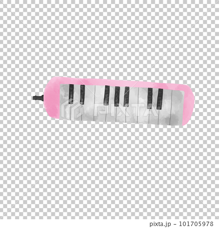 ピンクの鍵盤ハーモニカのイラスト 101705978