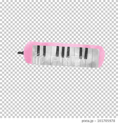 粉色鍵盤口琴的插圖 101705978