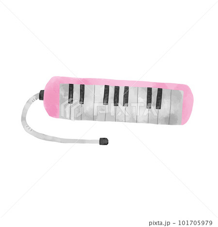 ピンクの鍵盤ハーモニカのイラスト 101705979