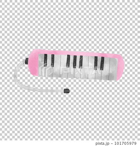 ピンクの鍵盤ハーモニカのイラスト 101705979