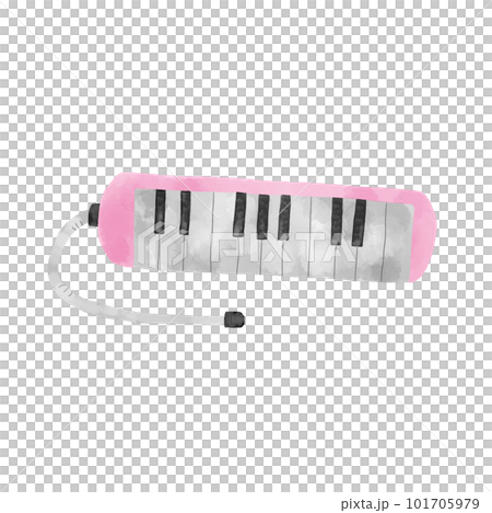 粉色鍵盤口琴的插圖 粉色鍵盤口琴的插圖 101705979