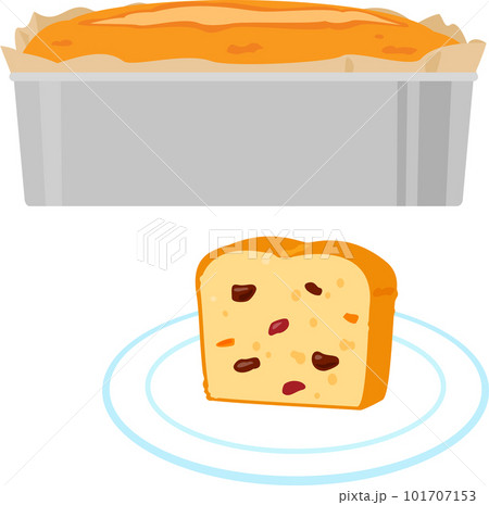 焼き型に入ったパウンドケーキ 101707153