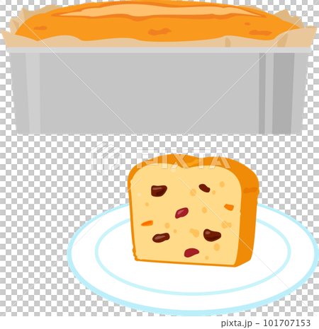 焼き型に入ったパウンドケーキ 101707153