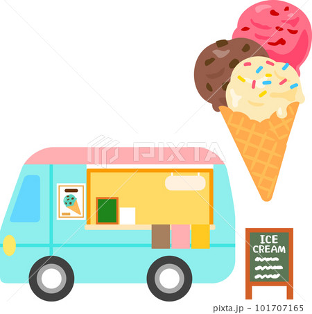アイスクリームのキッチンカー、移動販売車 アイスクリームのキッチンカー、移動販売車 101707165