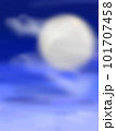 青空に浮かぶ月・バック素材 101707458