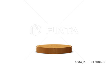 wooden podium in the white studio room wooden podium in the white studio room 101708607