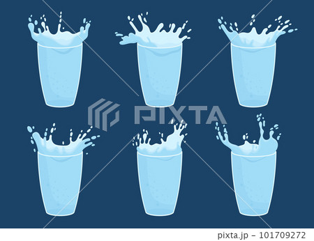 Water splash in glass vector design illustration isolated on background 101709272